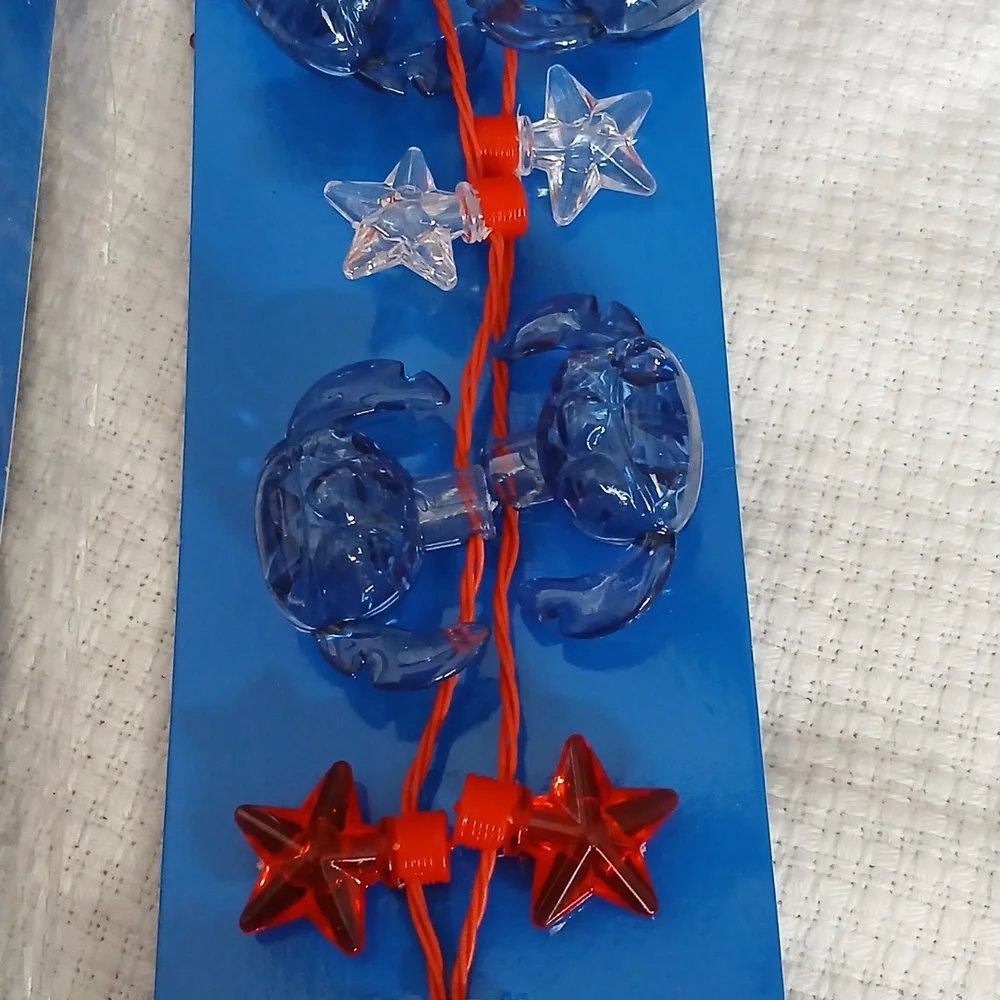Disney Stitch Lite Up Patriotic Necklace Lot